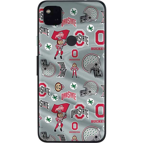 Ohio State University Pattern Google Pixel 4a Skin